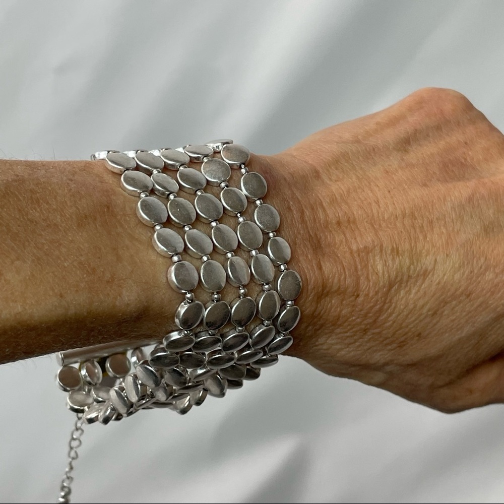 🌟 2/$40 or 3/$50 Silver Multi-strand Adjustable Bracelet  NWT